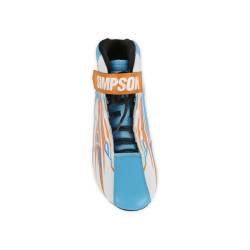 Simpson Safety - Simpson Safety DX2125N DNA X2 Racing Shoes-12.5 Orange/White/Blue - Image 6