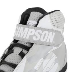 Simpson Safety - Simpson Safety DX2650W DNA X2 Racing Shoes-6.5 Gray/White - Image 8