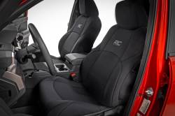Rough Country Suspension Systems - Rough Country Front/Rear Seat Covers Black for 24-25 Toyota Tacoma Double 91062 - Image 2