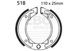 EBC Motorcycle Brakes - EBC Motorcycle Brakes 518 Plain Motorcycle Replacement Brake Shoes - Image 1