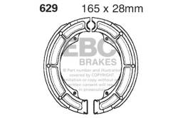 EBC Motorcycle Brakes - EBC Motorcycle Brakes 629 Plain Motorcycle Replacement Brake Shoes - Image 1
