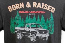 Rough Country Suspension Systems - Rough Country 840813X Born & Raised T-Shirt 3XL Black Frost - Image 2