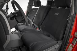 Rough Country Suspension Systems - Rough Country Front/Rear Seat Covers Black for 07-13 Toyota Tundra CrewMax 91060 - Image 1