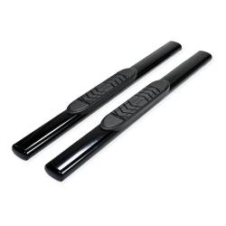 TrailFX - TrailFX A7054B 5" Oval Straight Side Bars Black Steel Rocker Panel Mount - Image 1