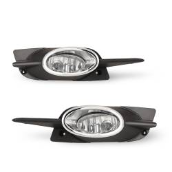 Winjet - Winjet CFWJ-0317-C Clear Fog Lights w/Wiring Kit for 09-11 Honda Civic 2DR - Image 1