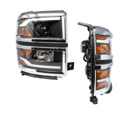 Winjet - Winjet CHRNG0382C-B-SQ Clear LED Projector Headlights for 14-15 Chevy Silverado - Image 2
