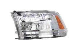 Winjet - Winjet CHRNG0675-C-SQ Chrome/Clear LED High/Low Beam Headlights for Dodge Ram - Image 2