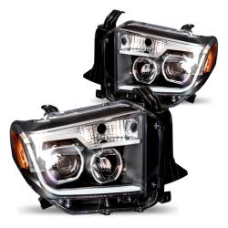 Winjet - Winjet CHRNG0376-B-SQ Chrome/Clear Projector DTR Headlights for 14-18 Toyota - Image 1