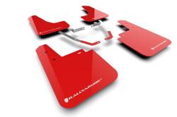 Rally Armor - Rally Armor MF116-UR-RD-WH Red Mud Flap White Logo - Image 1