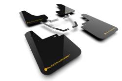 Rally Armor - Rally Armor MF116-UR-BLK-WOR Black Mud Flap Wild Orange Logo - Image 1