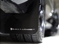 Rally Armor - Rally Armor MF1-UR-BLK/WH Black Mud Flap White Logo - Image 2