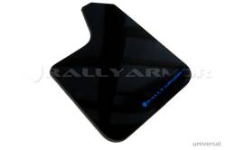 Rally Armor - Rally Armor MF12-UR-BLK/BL Black Mud Flap Blue Logo - Image 1