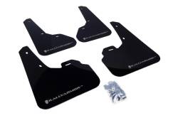 Rally Armor - Rally Armor MF17-UR-BLK/SIL Black Mud Flap Silver Logo - Image 1