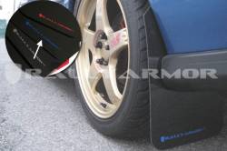 Rally Armor - Rally Armor MF2-UR-BLK/BL Black Mud Flap Blue Logo - Image 2