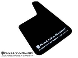 Rally Armor - Rally Armor MF20-MSUR-BK/WH Black Mud Flap White Logo - Image 1