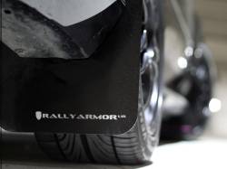 Rally Armor - Rally Armor MF22-UR-BLK/WH Black Mud Flap White Logo - Image 2