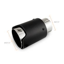 Mishimoto - Mishimoto MMEXH-TIP-CFM25P Mishimoto Carbon Fiber Exhaust Tip M Logo 2.5" - Image 2