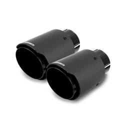 Mishimoto - Mishimoto MMEXH-TIP-CFD25BK Mishimoto Carbon Fiber Dual Exhaust Tips 2.5" - Image 1