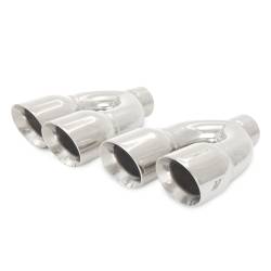 Mishimoto - Mishimoto MMEXH-TIP-QY25P Mishimoto Dual-Y Exhaust Tips 2.5" Inlet 3.5" Outlet - Image 1