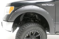 TrailFX - TrailFX PFFC3005S Fender Flares Bolt-On 2" Tire Coverage Smooth Black ABS 4PC - Image 1