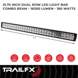 TrailFX - TrailFX 30DRSCM 30" LED Bar 180W Spot & Flood Beam 16200LM Black Housing - Image 2