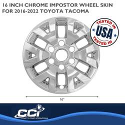 Coast To Coast - Coast To Coast IWCIMP445X 16" Wheel Skin 6 Split'spokes Chrome 4pc for Toyota - Image 3