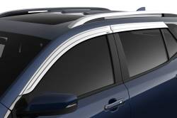 Husky Liners - Husky Liners 2884059 Low Profile Ventvisor Deflector Smoke w/Chrome Trim Outside - Image 1