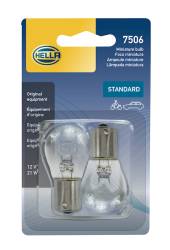 Hella - HELLA 7506TB S8 Standard Incandescent 12V 21W Miniature Light Bulb BA15S PAIR - Image 2