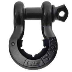 Smittybilt - Smittybilt 23047B 3/4" D-Ring Shackle w/Isolator Black 9500 lb Rating - Image 1