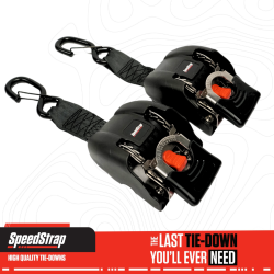 SpeedStrap - SpeedStrap 29401-Stainless 2"x43" Retractable Marine Transom Tie-Downs w/Hooks - Image 2