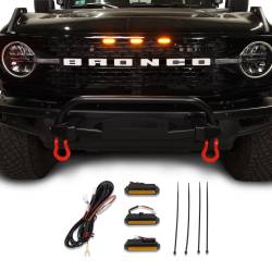 IAG Performance - IAG Performance IAG-BDY-F3071 I-Line 3pc Amber Grille Light Kit - Image 1