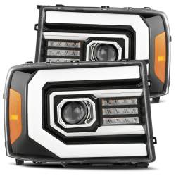 AlphaRex - AlphaRex 880097 Jet Black LED Projector Headlights for 07-13 Gmc Sierra - Image 1