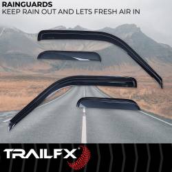 TrailFX - TrailFx 4231H Low Profile for Front/Rear Tape-On Smoke Acrylic 4PC - Image 2