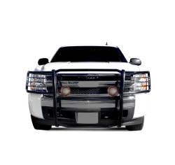 Black Horse Off Road - Black Horse 17A035700A2MA-PLFR Black Grille Guard w/LED for 07-13 Silverado 1500 - Image 1