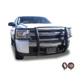 Black Horse Off Road - Black Horse 17A035700A2MA-PLFR Black Grille Guard w/LED for 07-13 Silverado 1500 - Image 2