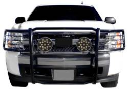 Black Horse Off Road - Black Horse 17A035700A2MA-PLB Black Grille Guard w/LED for 07-13 Silverado 1500 - Image 1