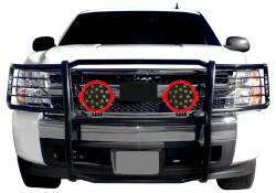 Black Horse Off Road - Black Horse 17A035700A2MA-PLR Black Grille Guard w/LED for 07-13 Silverado 1500 - Image 1