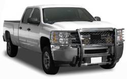 Black Horse Off Road - Black Horse 17A035700A2MSS-PLB SS Grille Guard w/LED 07-13 Chevy Silverado 1500 - Image 2