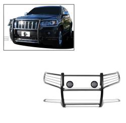Black Horse Off Road - Black Horse 17A080202MSS-PLFB SS Grille Guard w/LED for 11-21 Jeep G. Cherokee - Image 1