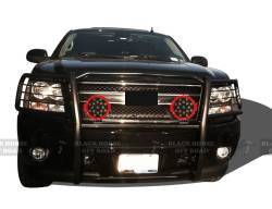 Black Horse Off Road - Black Horse 17A037400MA-PLR Black Grille Guard w/LED Avalanche/Suburban/Tahoe - Image 2