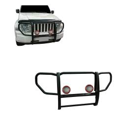 Black Horse Off Road - Black Horse 17A086400A-PLFR Black Grille Guard w/LED for 08-12 LIBERTY - Image 1