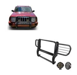 Black Horse Off Road - Black Horse 17A081000MA-PLB Black Grille Guard w/LED for 06-10 Jeep Commander - Image 1