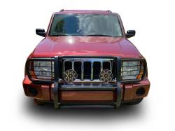 Black Horse Off Road - Black Horse 17A081000MA-PLB Black Grille Guard w/LED for 06-10 Jeep Commander - Image 2