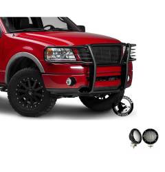 Black Horse Off Road - Black Horse 17FP28MA-PLFB Black Grille Guard w/LED for 04-08 Ford F150 - Image 2