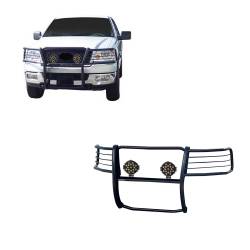 Black Horse Off Road - Black Horse 17FP28MA-PLB Black Grille Guard w/LED for 04-08 Ford F150 - Image 1