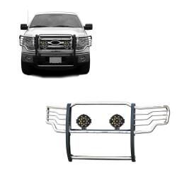 Black Horse Off Road - Black Horse 17FP30MSS-PLB SS Grille Guard w/LED for 09-14 Ford F150 - Image 1