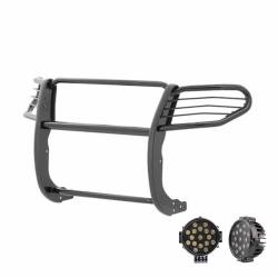 Black Horse Off Road - Black Horse 17FP31-MA-PLB Grille Guard Kit w/Black LED's - Image 1