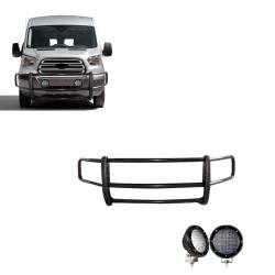 Black Horse Off Road - Black Horse 17FT20MA-PLFB Black Grille Guard w/LED for 20-25 Ford Transit - Image 1