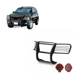 Black Horse Off Road - Black Horse 17GD26MA-PLR Black Grille Guard w/LED for Envoy XL - Image 1