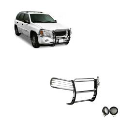 Black Horse Off Road - Black Horse 17GD26MSS-PLFB SS Grille Guard w/LED for 02-09 GMC Envoy - Image 1